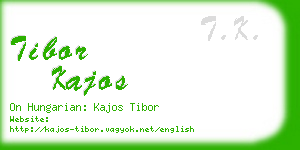 tibor kajos business card